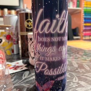Faith Inspirational Tumbler - Purple